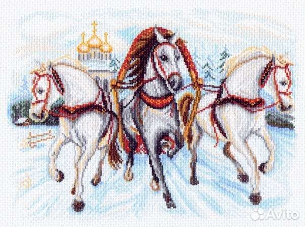 Канва с рисунком-вышивка крестом