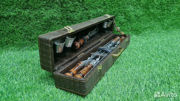 Подарочный набор Набор шампуров + Нож,Стопки Новый