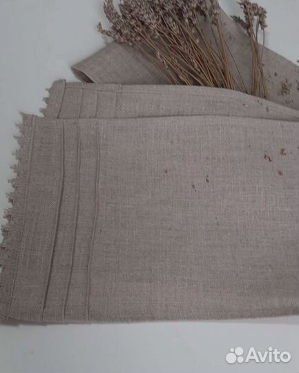 Дорожка на стол Лен, джут, кружево Минимализм Нов