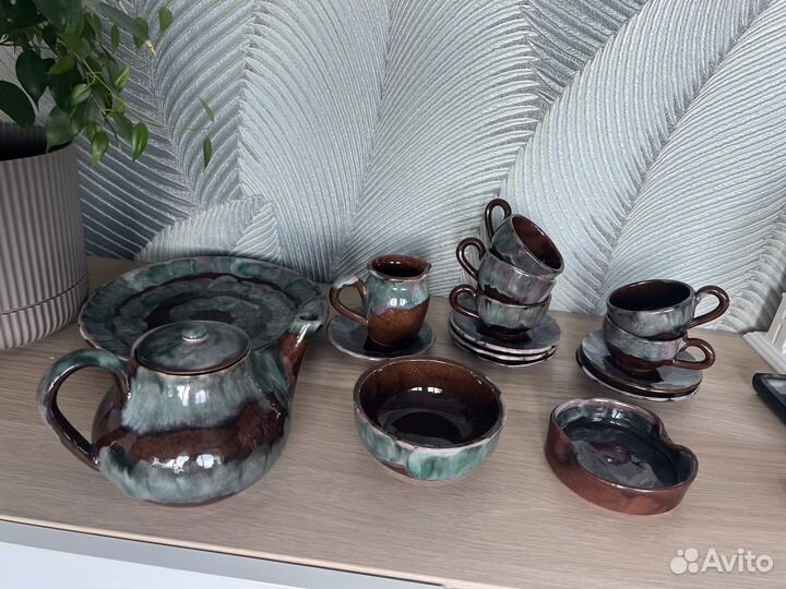 Глиняный чайный сервиз СССР