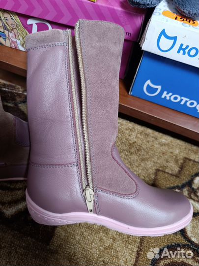 Сапожки натуральная кожа+замша