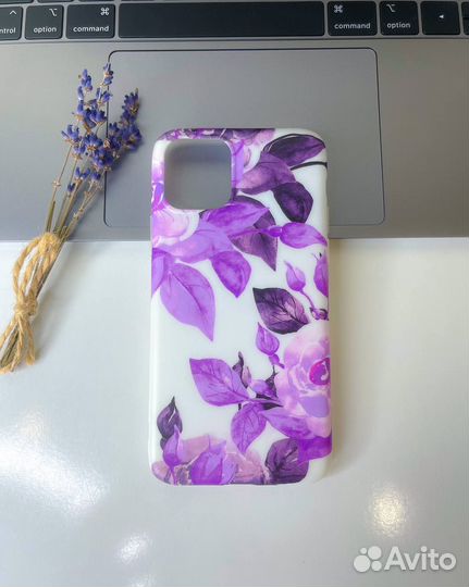 Чехол для iPhone 11Pro Max Glamour силикон Сиренев