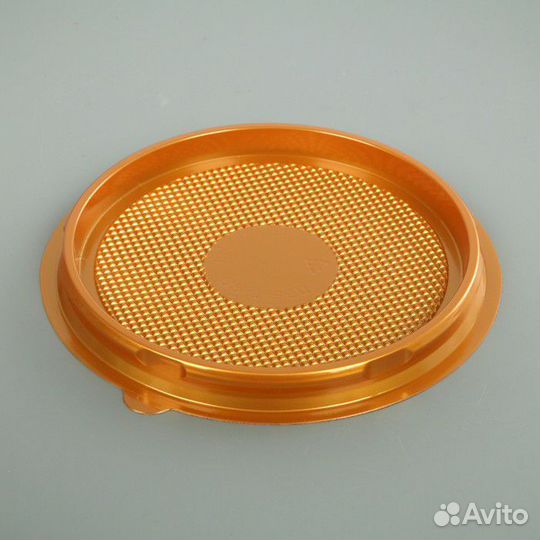 Контейнер купол прозрачный с золотой основой