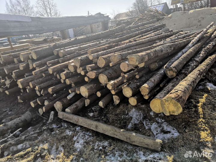 Столбы для забора деревянные