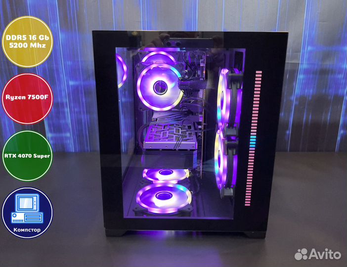 Сборка пк AMD7500F-RTX4070SUP-16DDR5-DTR963410-B650
