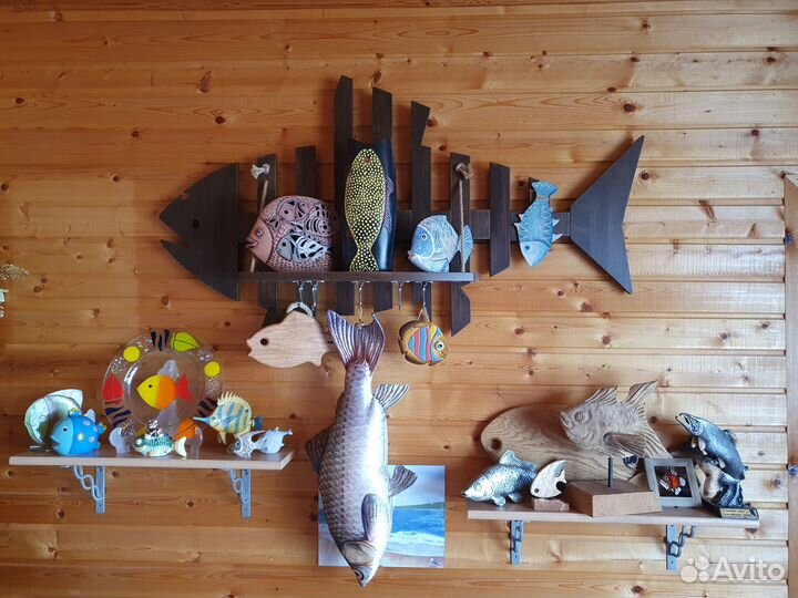 Декоративная полка Рыба