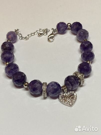 Браслет из камней аметиста