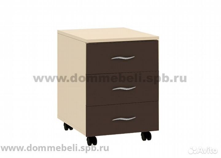 Тумба с 3 ящиками 24.2 Дельта дуб молочный/салатов