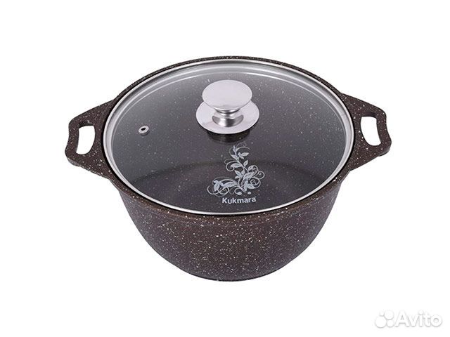 Кастрюля с антипригарным покрытием со стеклянной