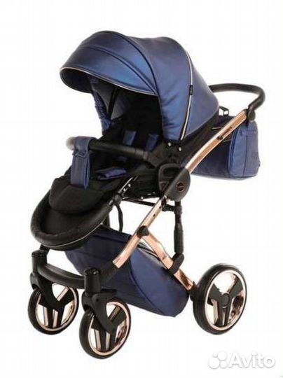 Детская коляска junama fluo line 2 в 1 (Синий)