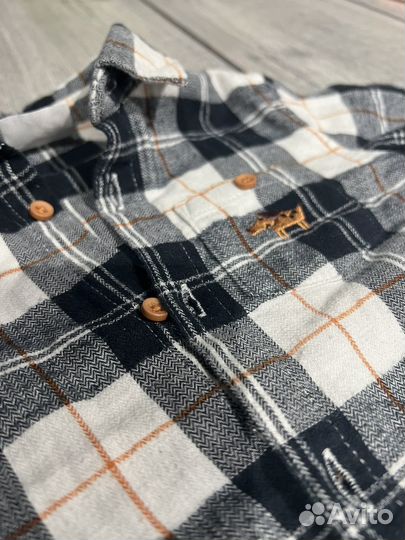 Рубашка в клетку для мальчика 86