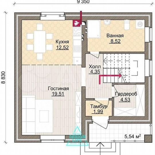 Дом 186 м² на участке 7 сот.