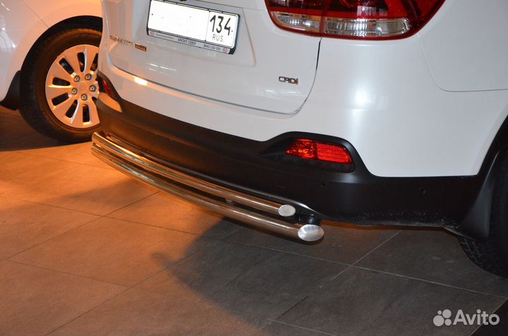 KIA Sorento Prime 2015 Защита заднего бампера