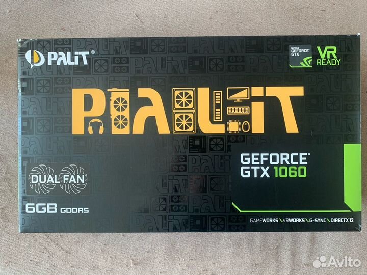 Видеокарта GTX 1060 6GB Palit Dual