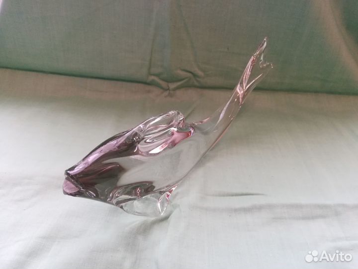 Статуэтка Рыба стеклянная СССР