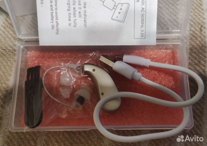 Слуховой аппарат с USB-зарядкой