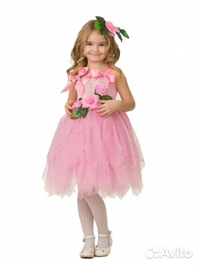 Костюм цветка. Розовое платье. Кукла. Дюймовочка