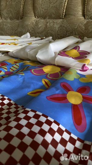 Штора для ванной в цветок