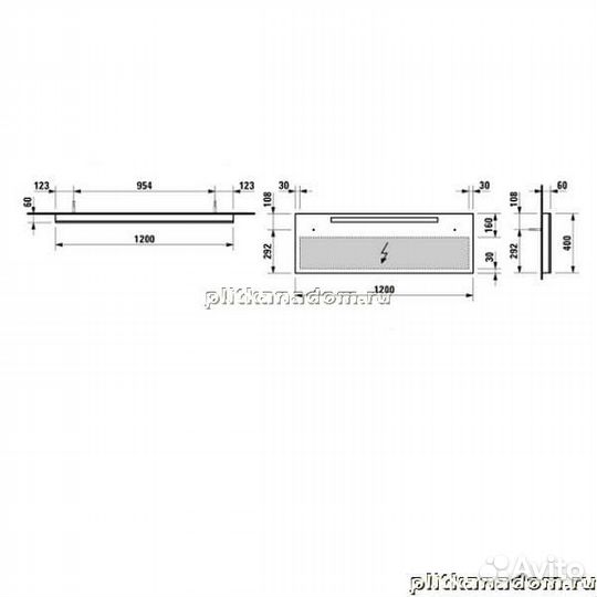 Laufen Alessi 4843.1.097.200.1 Зеркало 120