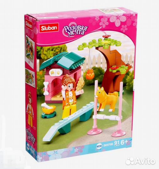 Конструктор Sluban Розовая мечта, 91 деталь