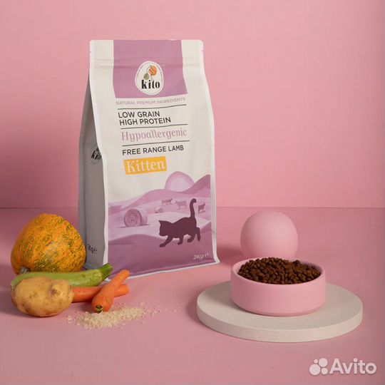 Сухой корм Kito для кошек и котят, 2 кг. Турция