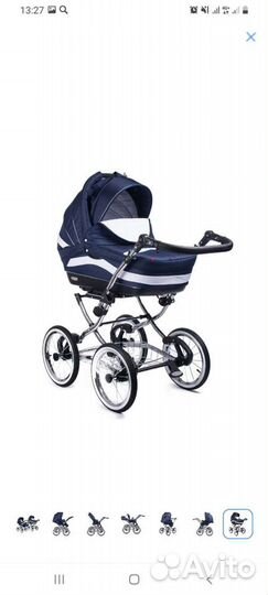 Детские коляски 2 в 1 adbor marsel classic navy bl