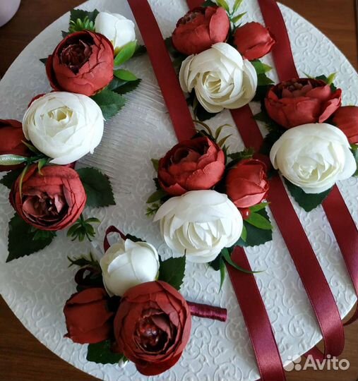 Бутоньерка для жениха и свидетеля