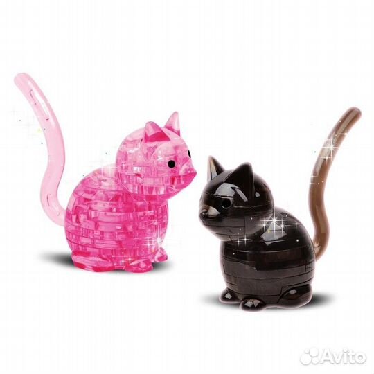 Пазл 3D кристаллический «Кот», 21 деталь, цвета ми