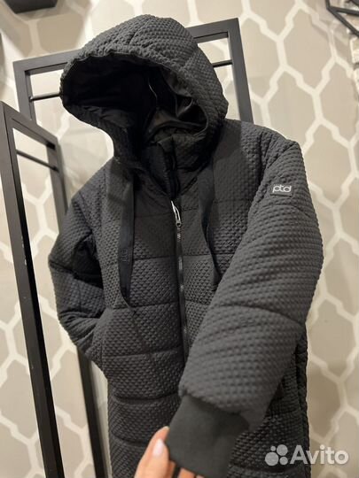 Длинная куртка теплая для девочки 140-146 размер