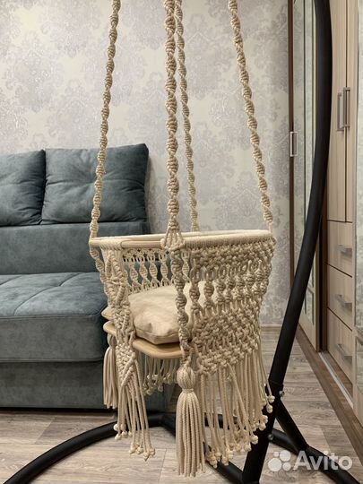Детские качели в стиле макраме