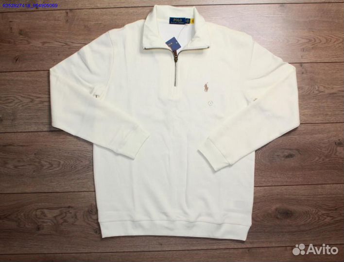 Polo Ralph Lauren молочный джемпер полузамок (Арт.43931)