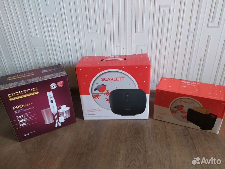 Блендер Polaris, электрогриль, тостер Scarlett