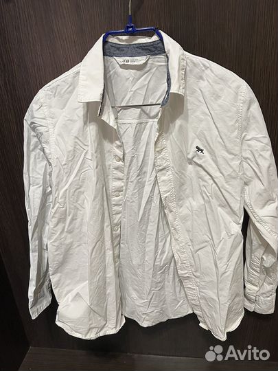 Белые рубашки HM и Zara для школьника