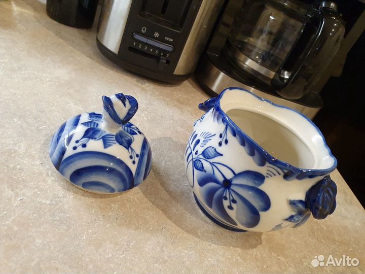 Сахарница гжель 10х14 см