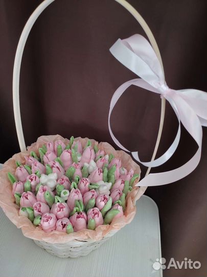 Цветы из зефира