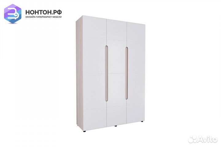 Шкаф 3-створчатый Палермо-3 шк-042 ясень шимо свет