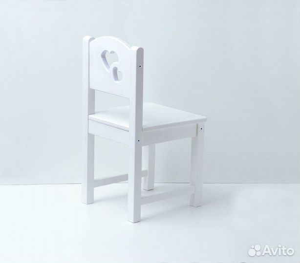Детский стул деревянный белый