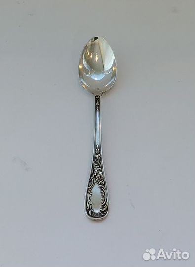 Антикварная Серебряная чайная ложка Рельеф серебро