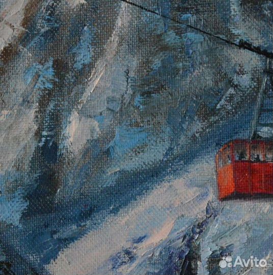 Картина маслом на холсте пейзаж горы