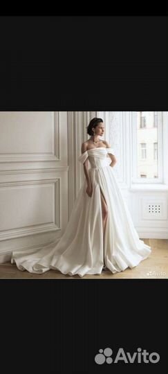 Свадебное платье 46 48 бу