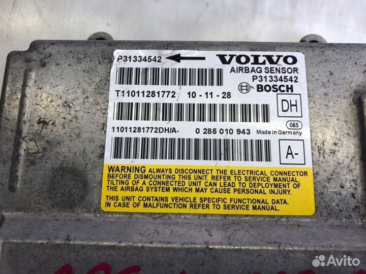 Блок управления SRS Volvo S60 B5254T5 2011