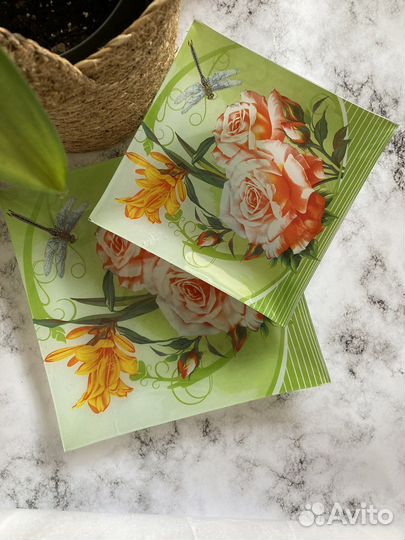 Набор квадратных тарелок