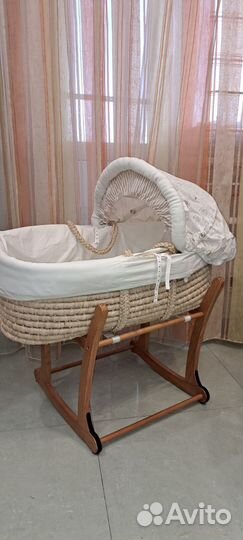Детская люлька колыбель плетеная