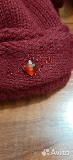 Шапка и шарф 100 шерсть