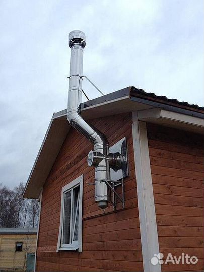 Монтаж вытяжной вентиляции и дымохода. Акты Вдпо