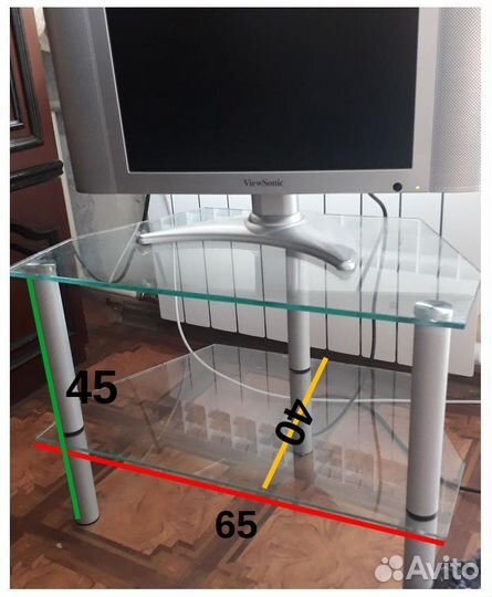 Тумба под телевизор стеклянная