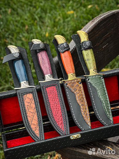 Нож финка из дамасской стали