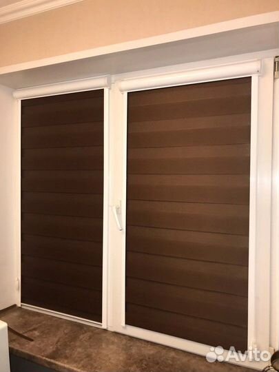 Рулонные шторы день ночь