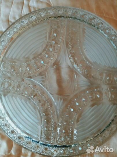 Блюдо хрустальное СССР