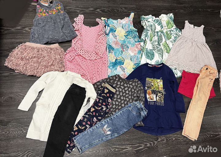Огромный пакет вещей для девочки 104-110-116